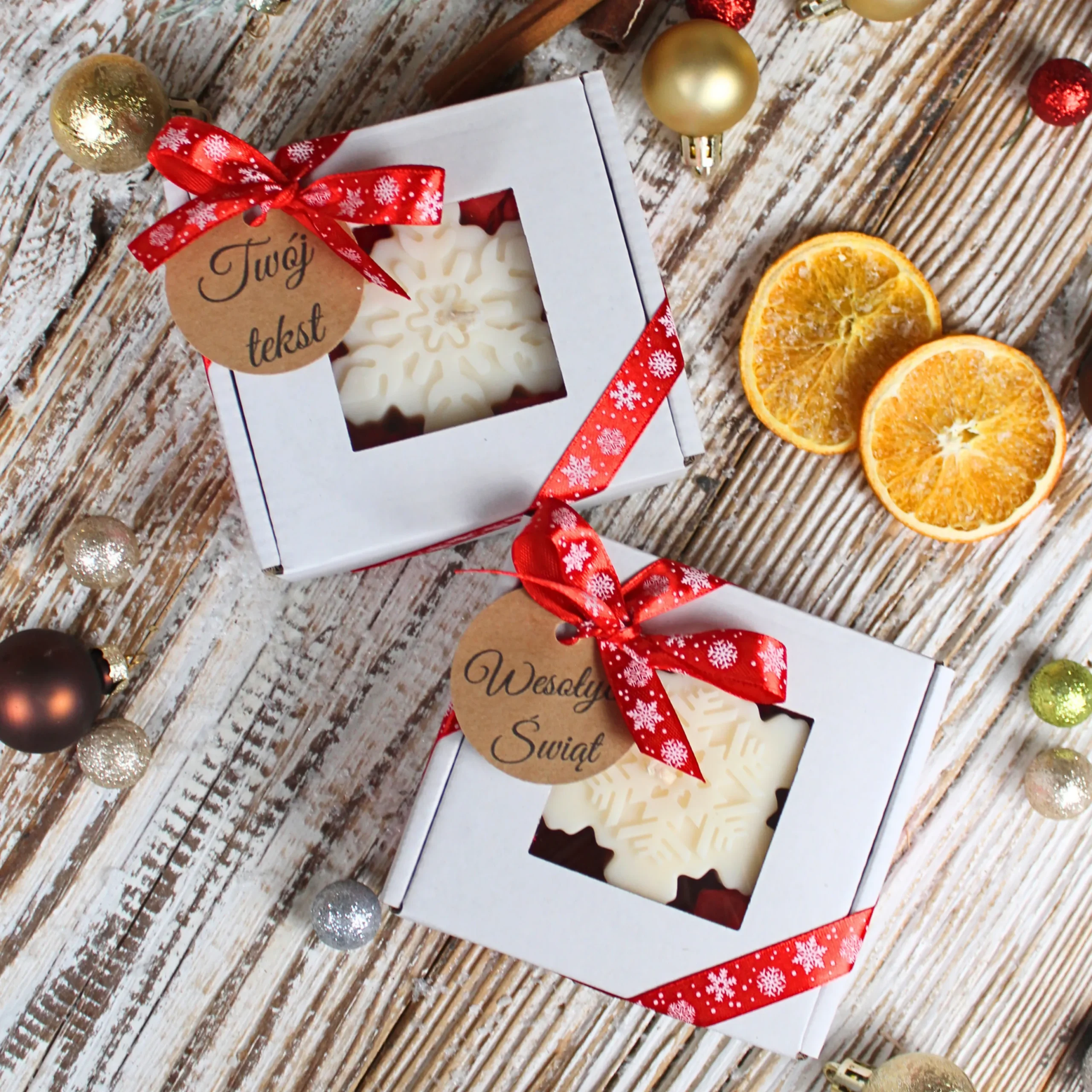 Świeca Sojowa Śnieżynka w pudełeczku