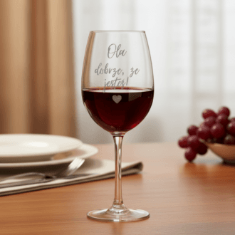 Kieliszek do wina grawerowany - dobrze, że jesteś!
