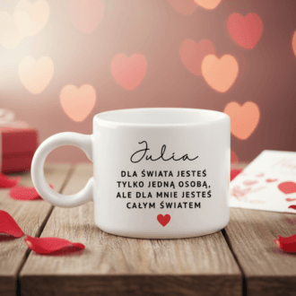 Kubek dla mnie jesteś calym światem