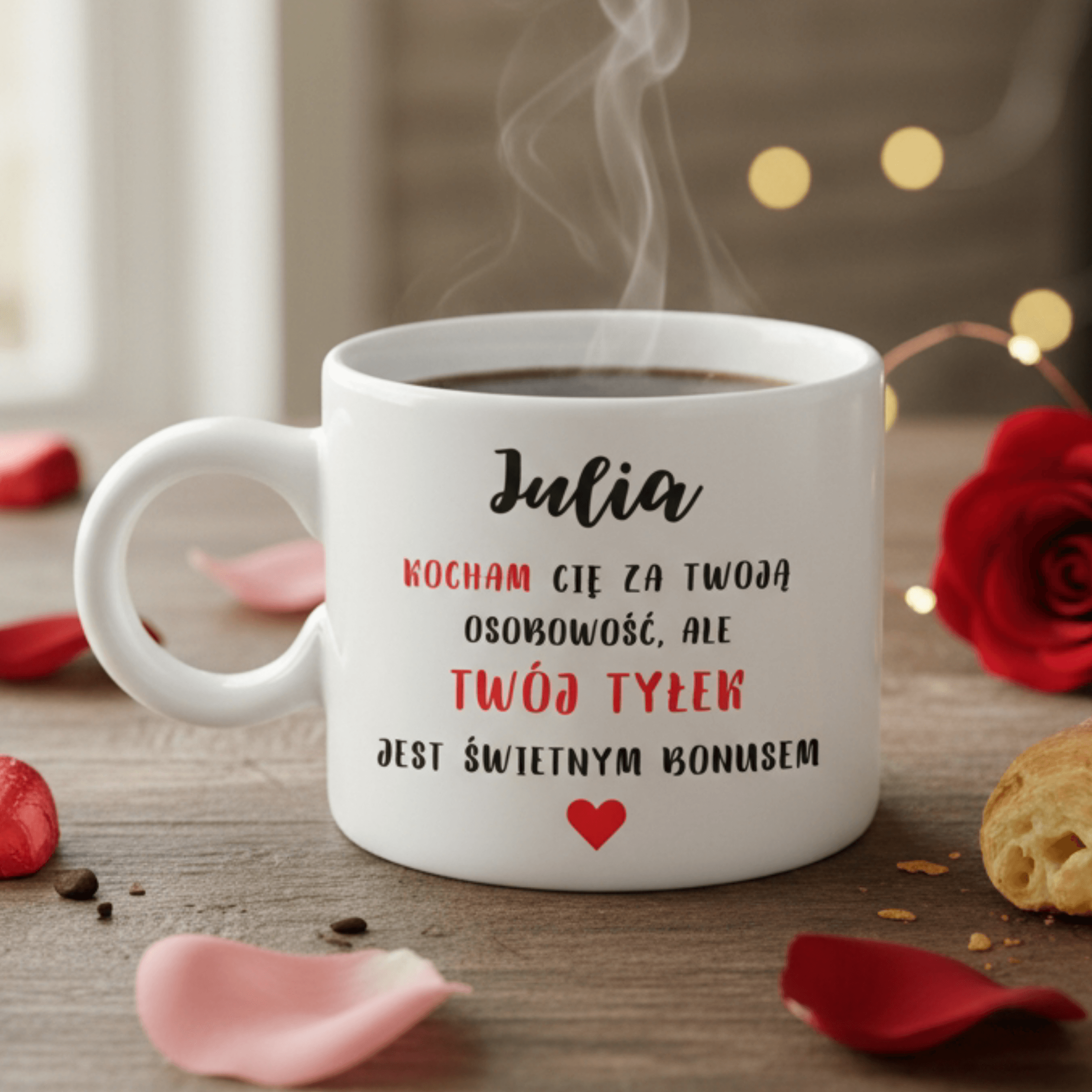 Kubek kocham Cię za Twoją osobowość, ale Twój tyłek jest świetnym bonusem