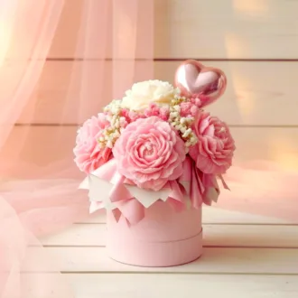 Flower Box ze Świec Sojowych - Piwonie