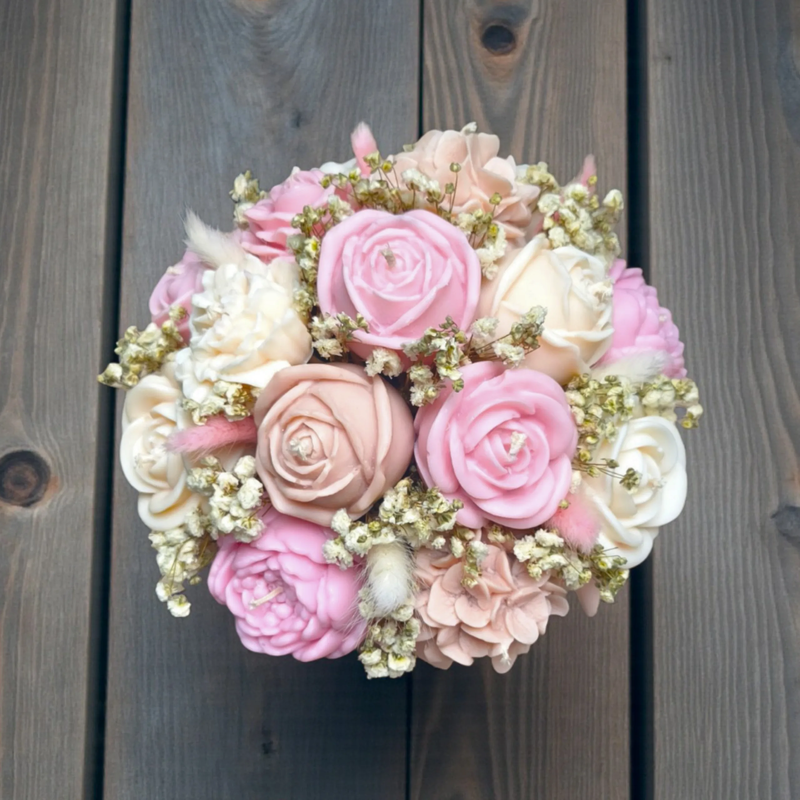 Flower Box ze świec sojowych Biały