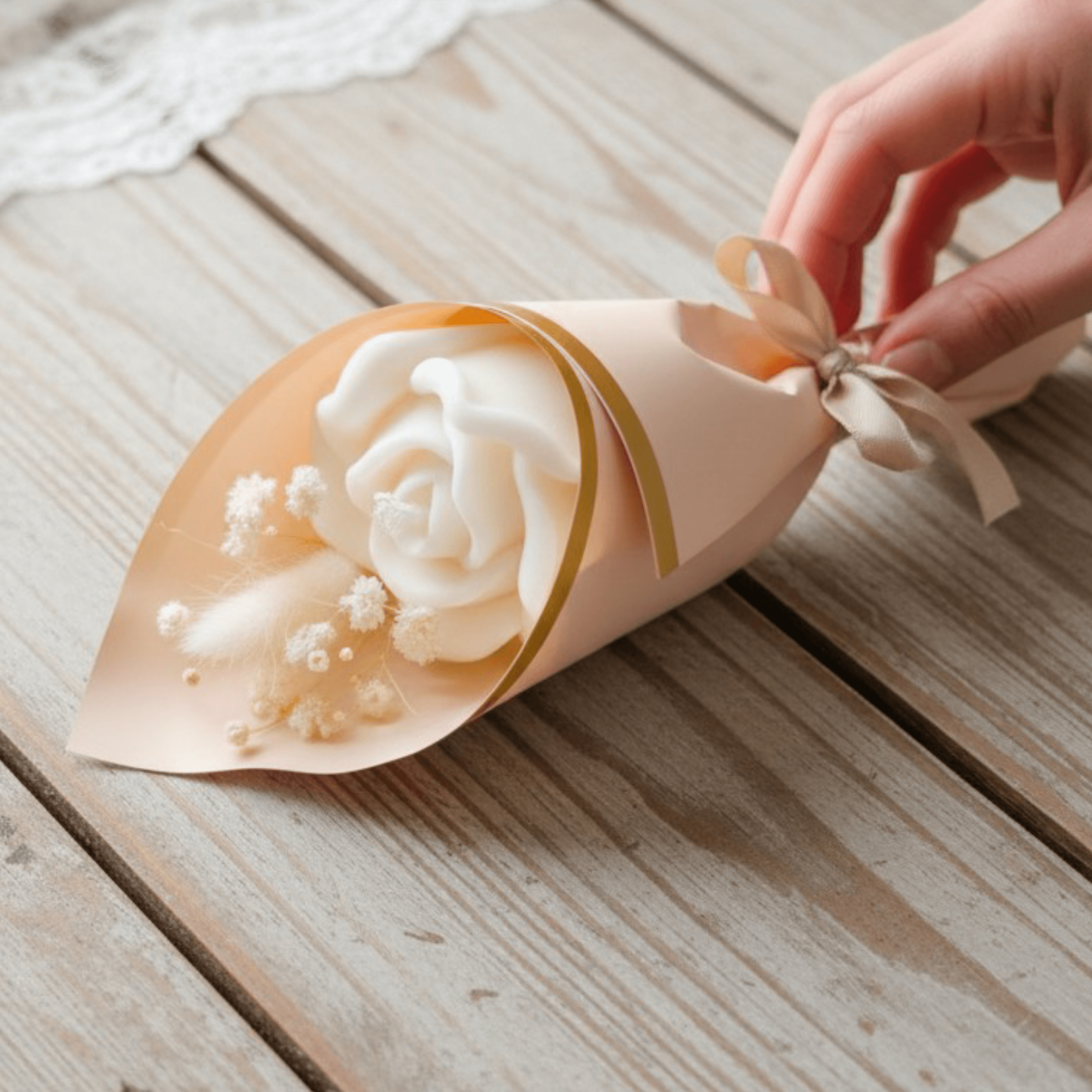 Bukiecik ze świecą sojową