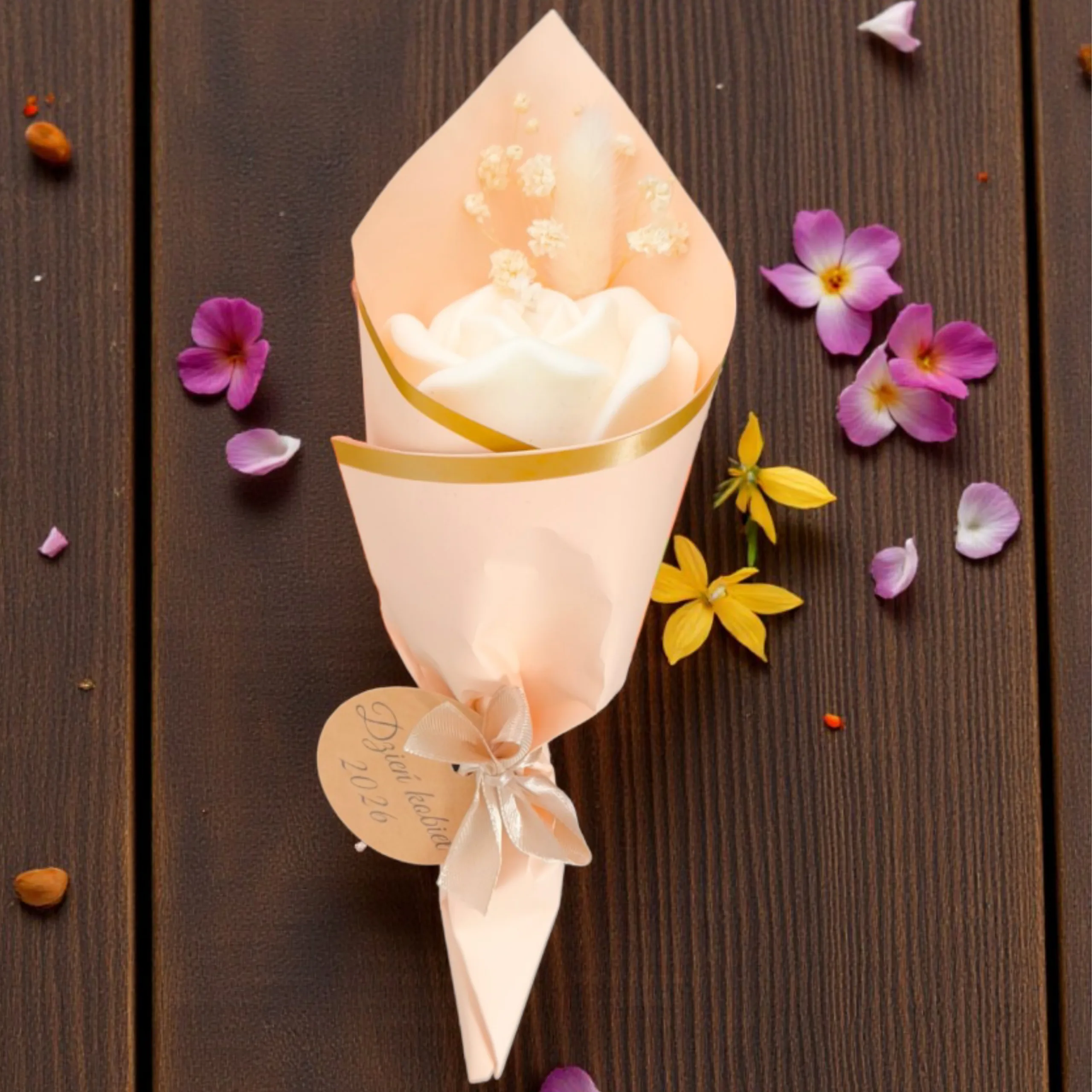 Bukiecik ze świecą sojową