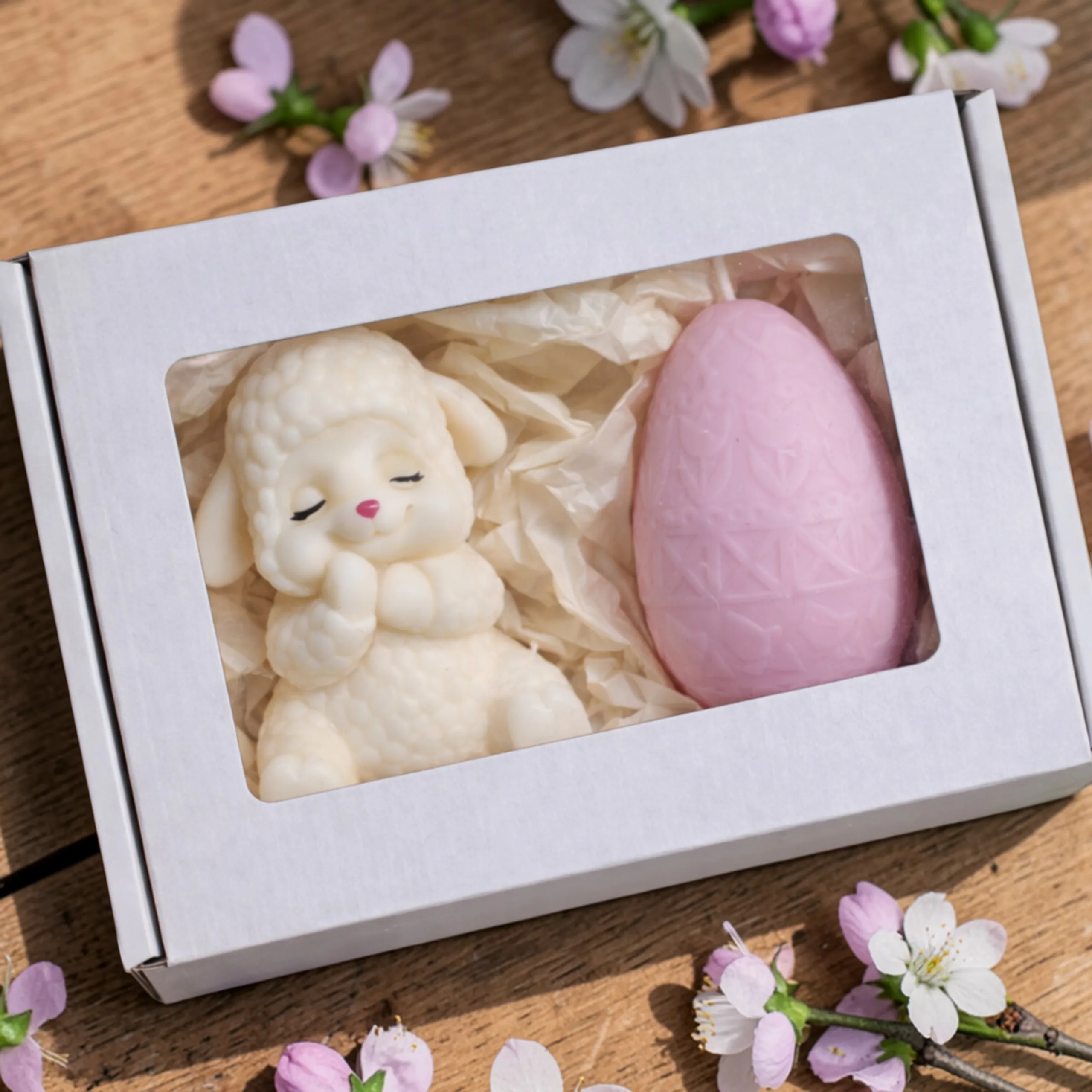 Zestaw świec sojowych Baranek & Pisanka