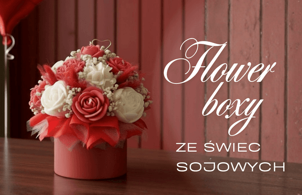 Flower box ze świec sojowych