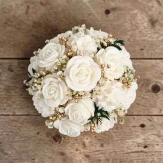 Flower Box biało-złoty