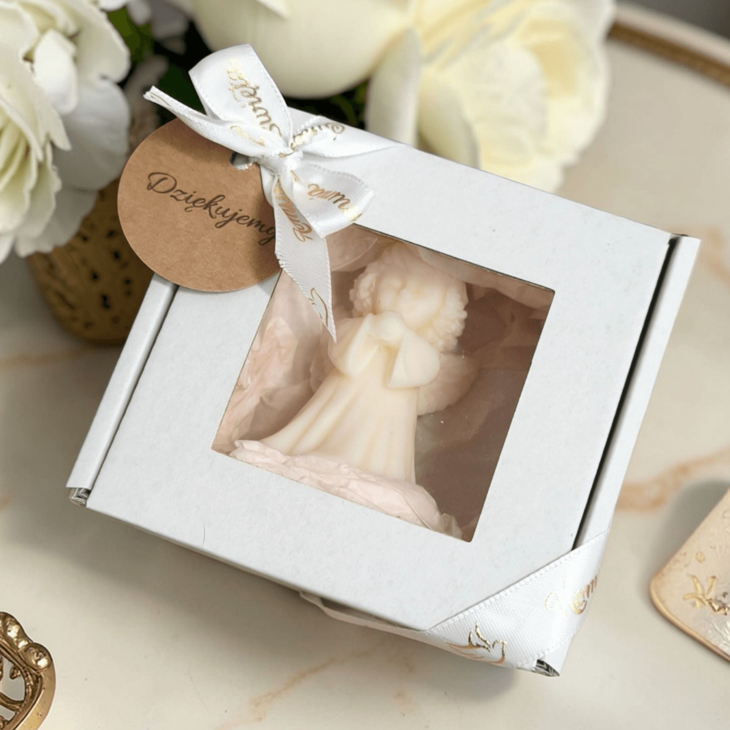 Świeca sojowa Aniołek w pudełeczku